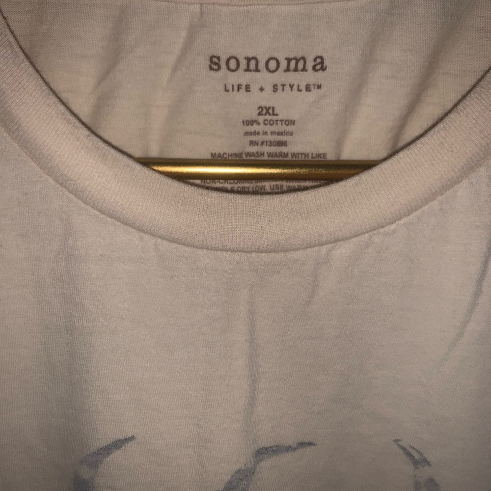 The crackling crab graphic T-shirt Sonoma lightweight 2X - Picture 4 of 5